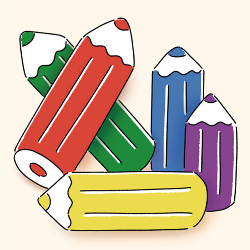 色鉛筆のイラスト