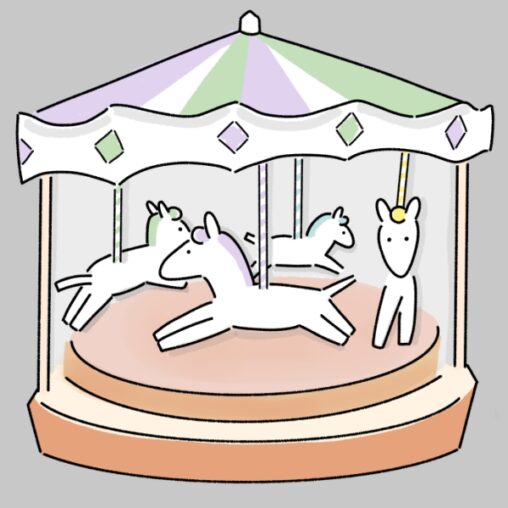メリーゴーランドのイラスト