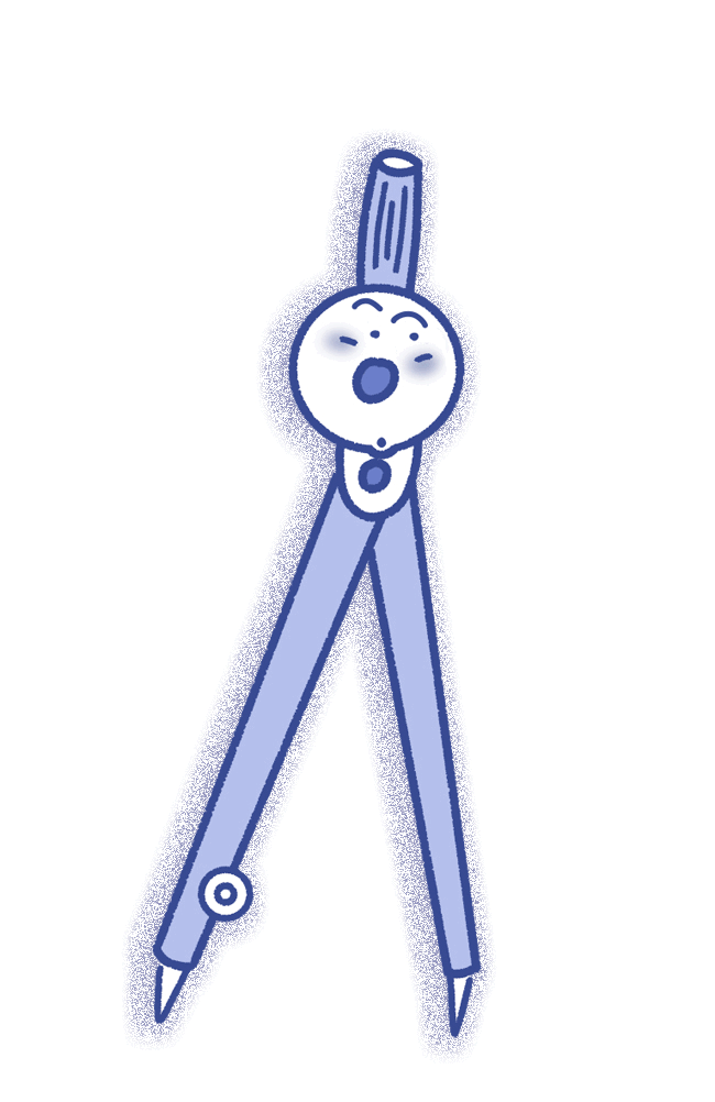 コンパスがキャラクターになったgifアニメ