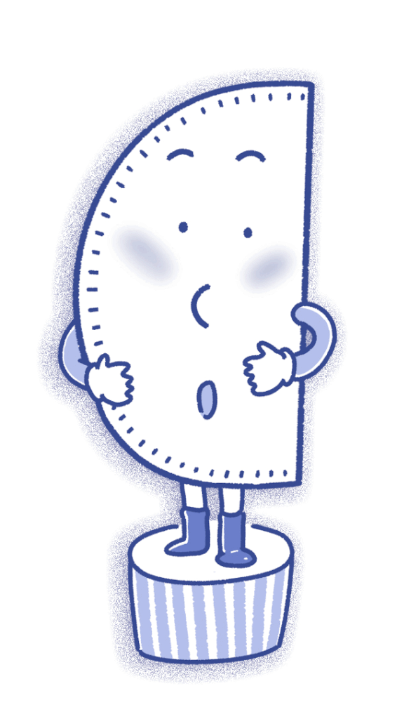 分度器がキャラクターになったアニメーション