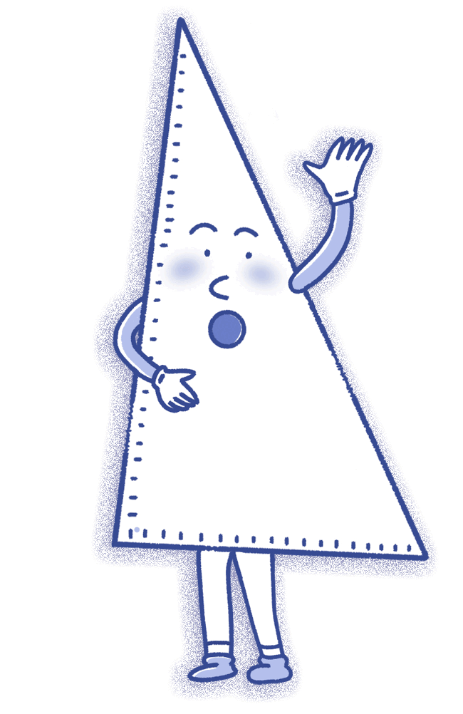 三角定規のキャラクターのgifアニメ