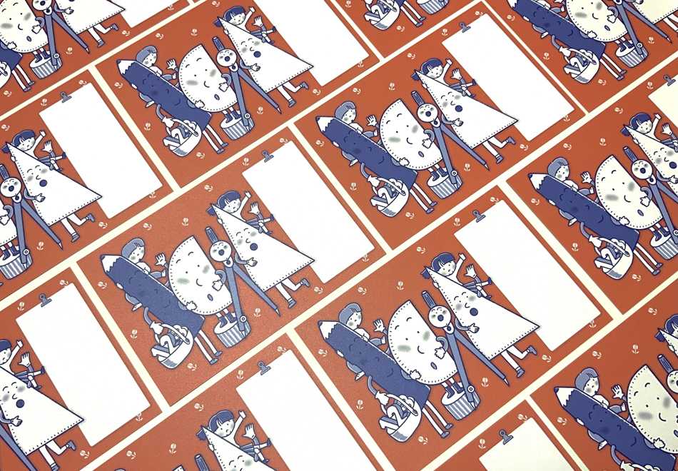 赤いカードが並ぶ様子