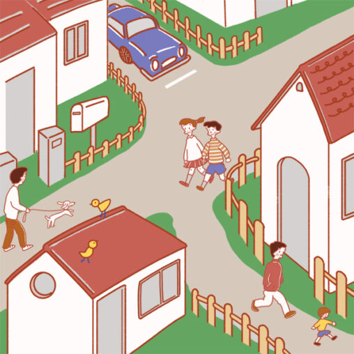 住宅街の俯瞰図